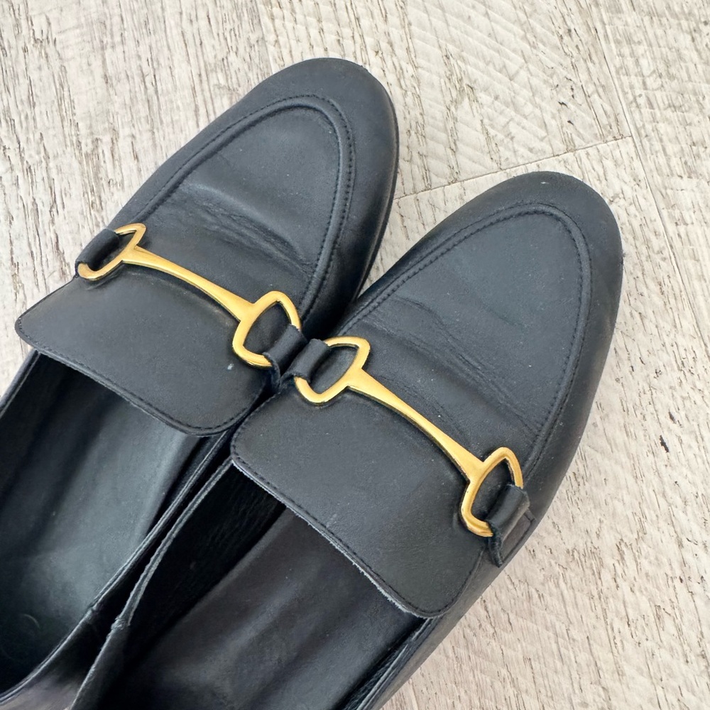Massimo Dutti Black Loafers with Gold Detail - Picture 3 of 3